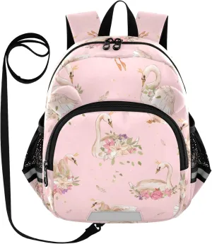 Swan Princesses Golden Crown Little Kid Toddler Backpack Baby Boys Girls Kindergarten Pre School Bags Cute Cartoon Backpacks for children