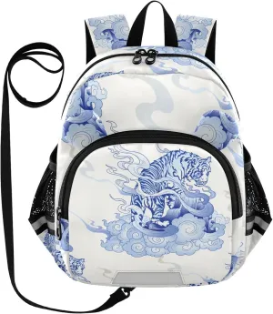 Tiger Climbing with Cloud Little Kid Toddler Backpack Baby Boys Girls Kindergarten Pre School Bags Cute Cartoon Backpacks for children