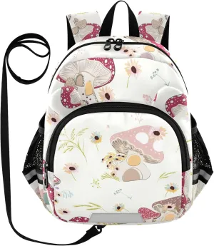 Vector Floral Mushroom Houses Little Kid Toddler Backpack Baby Boys Girls Kindergarten Pre School Bags Cute Cartoon Backpacks for children