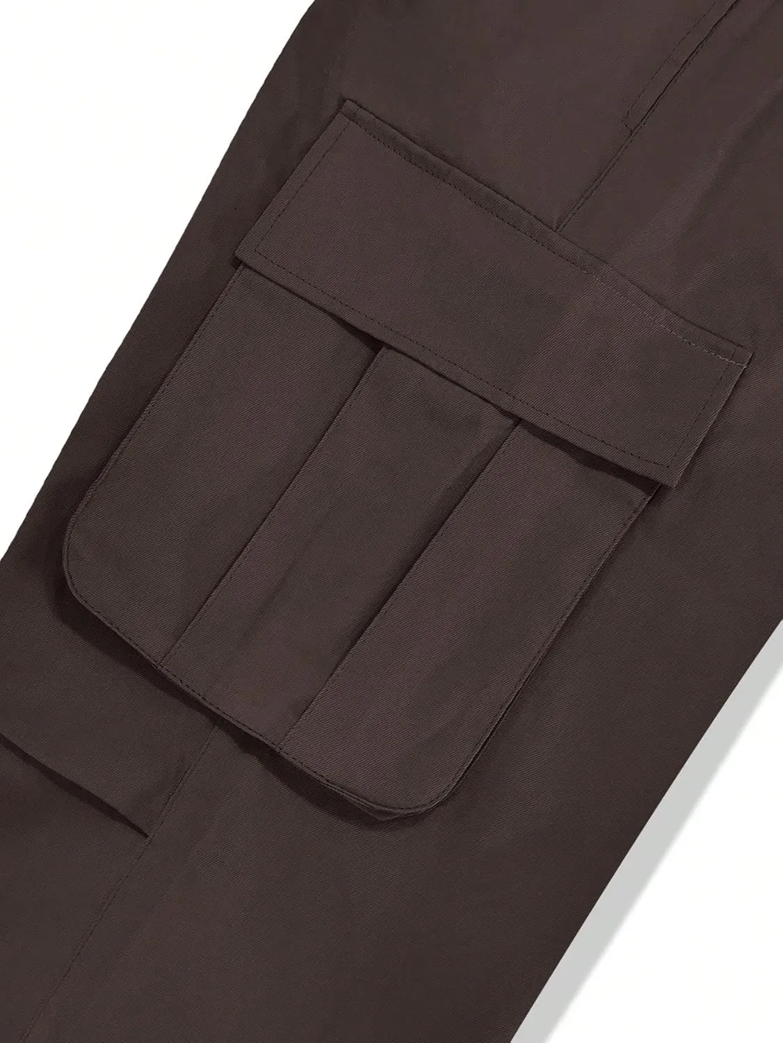 Verdusa Men's Drawstring Waist Pocket Side Loose Cargo Pants Baggy Joggers