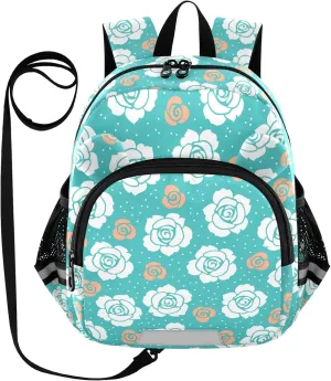 Vintage Rose Blue Little Kid Toddler Backpack Baby Boys Girls Kindergarten Pre School Bags Cute Cartoon Backpacks for children