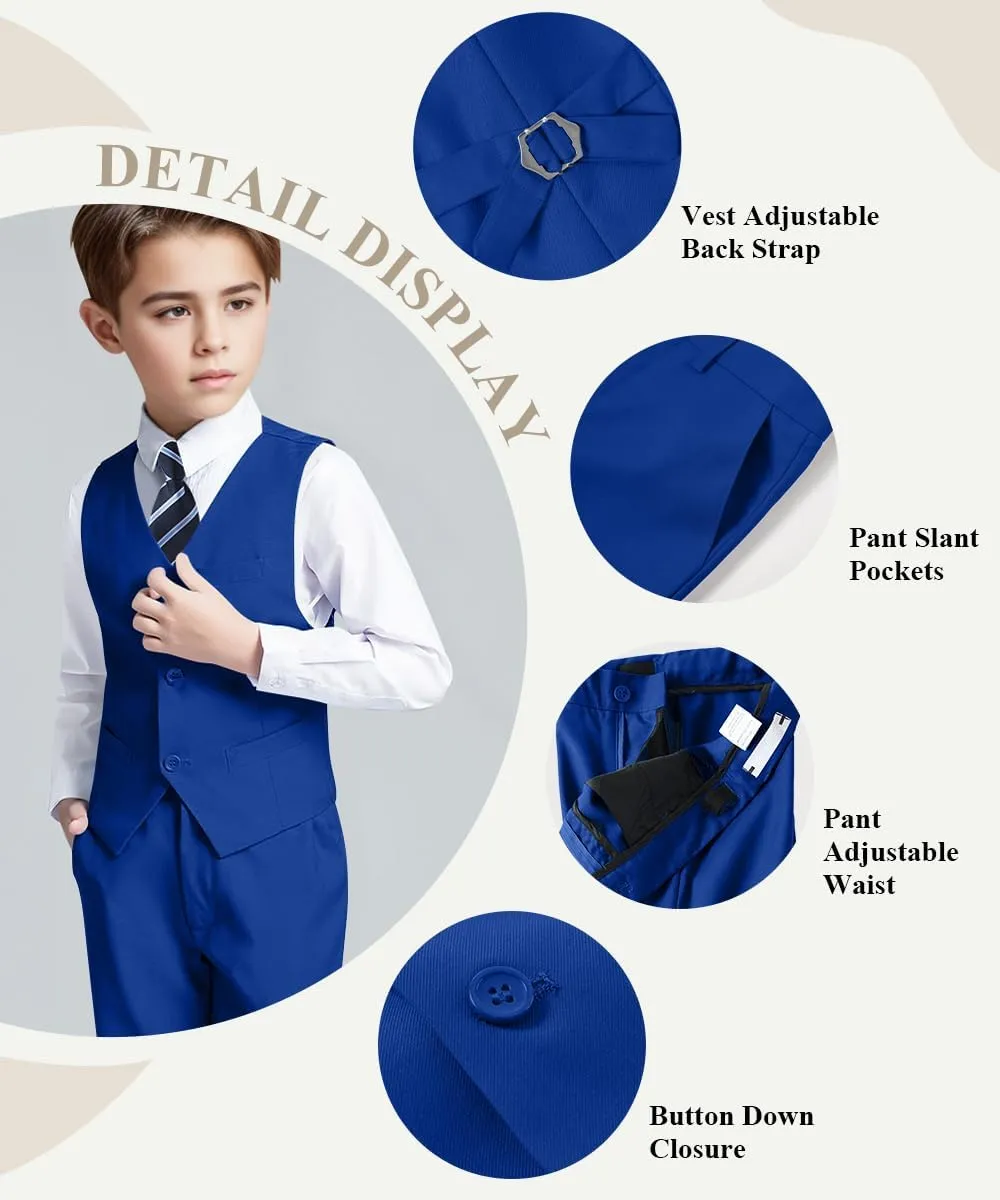 Visaccy Boys Suits Slim Fit Dress Clothes Ring Bearer Outfit