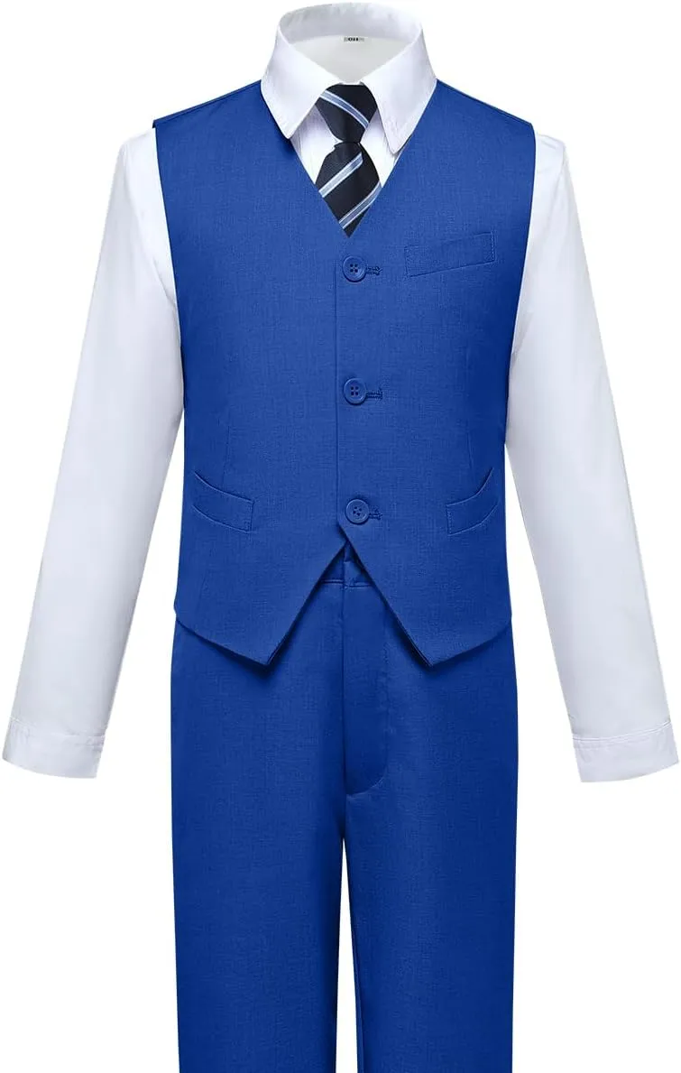 Visaccy Boys Suits Slim Fit Dress Clothes Ring Bearer Outfit