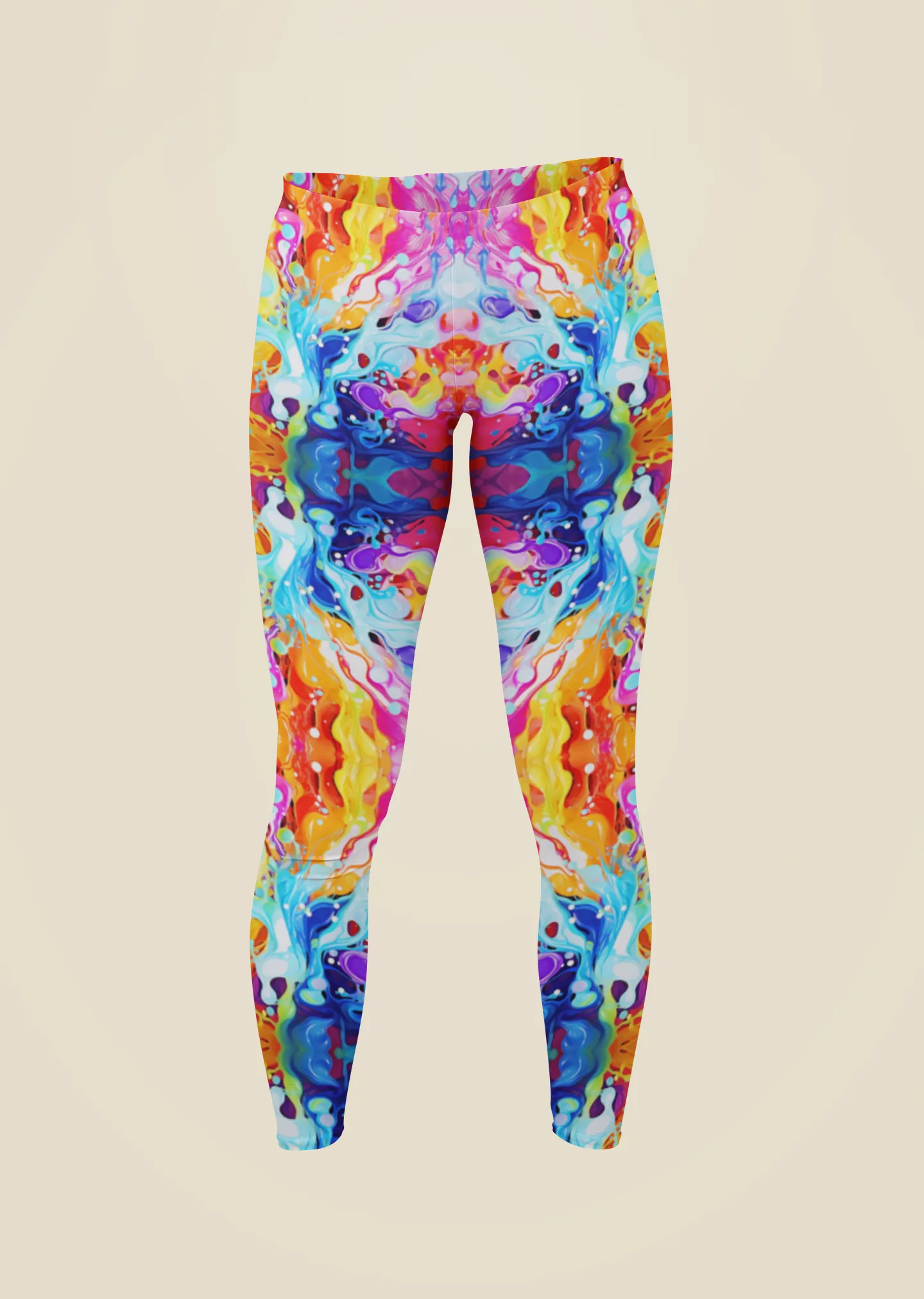 Vivid Paint Storm Print Legging