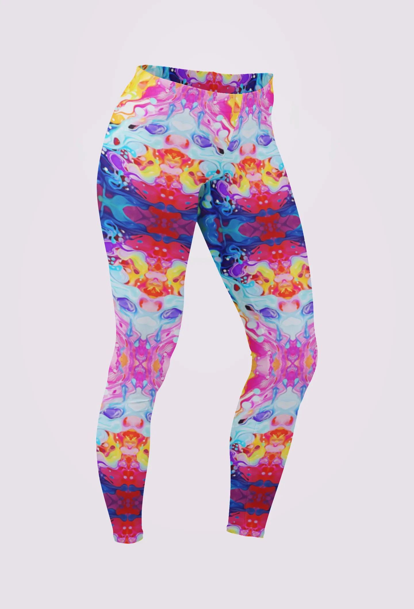 Vivid Paint Storm Print Legging