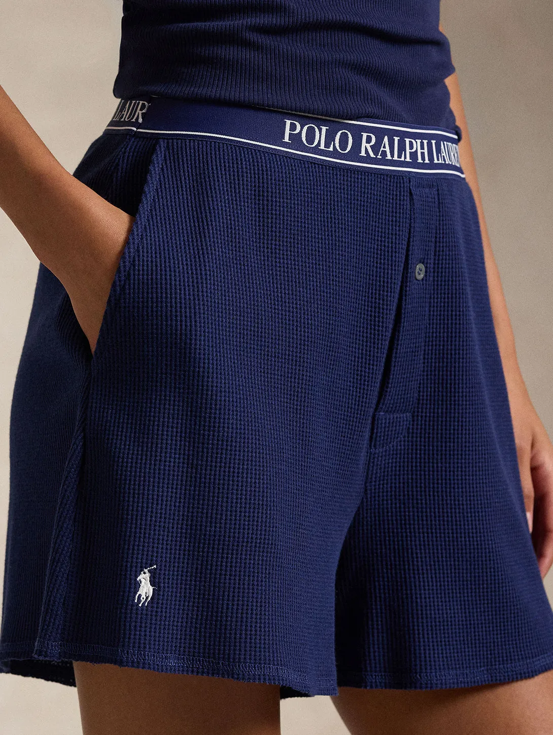 Waffle Boxer Short - Navy