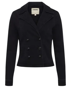 Washed Black Admiral Double Breasted Jacket