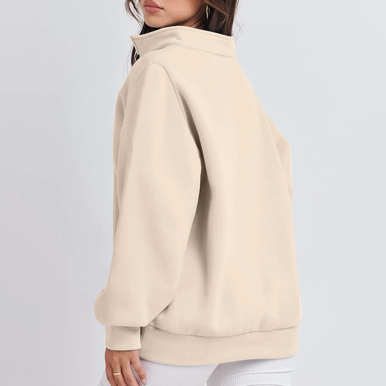 Womens 2023 Tredny Fall Zip Up Fleece Sweatshirt Puff Sleeve Pullover Tops Long Sleeve Fall Teen Girl Y2K Hoodies