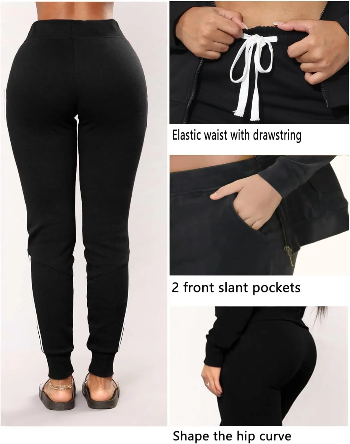 Womens Sweatsuits 2 Piece Set Zip Up Hoodie Lounge Sets Long Sleeve and Pants Tracksuit Casual Jogger Sets