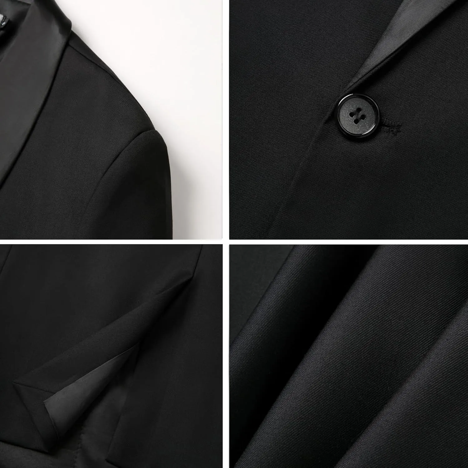 WZIKAI Mens Tuxedo Jacket Slim Fit One Button Solid Blazer Dress Suit for Wedding Prom Dinner Party